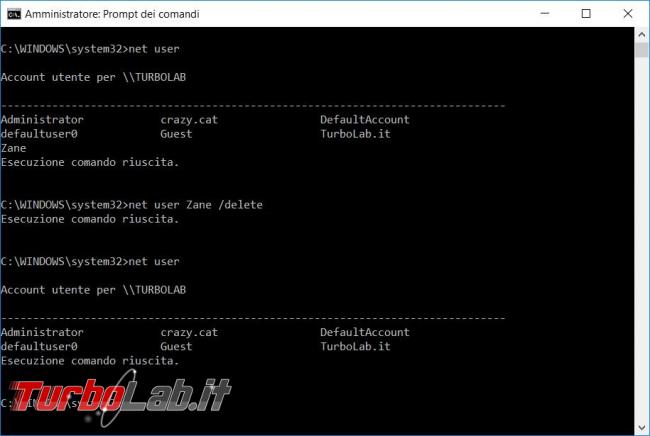 Windows 10: come cancellare account locale computer
