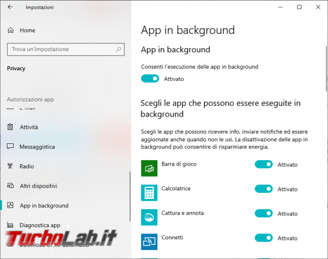 Windows 10: come disattivare app non necessarie background - 2019-05-09_180108