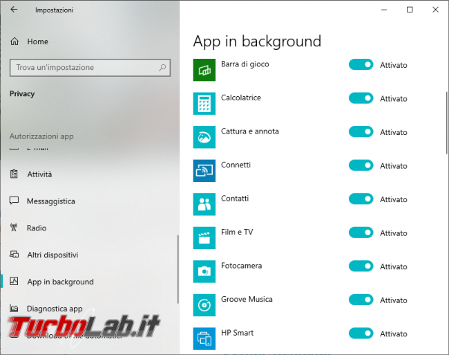 Windows 10: come disattivare app non necessarie background - 2019-05-09_180656