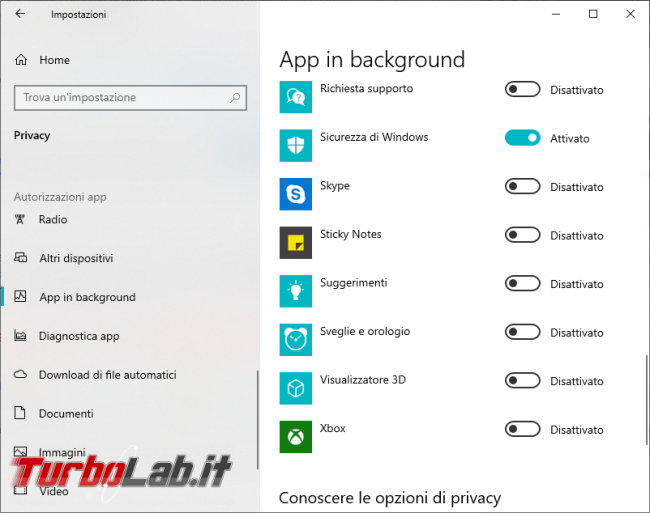 Windows 10: come disattivare app non necessarie background - 2019-05-09_190932