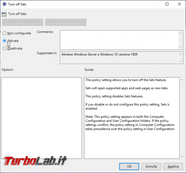 Windows 10: come disattivare rimuovere tab / Set schede programmi (guida)