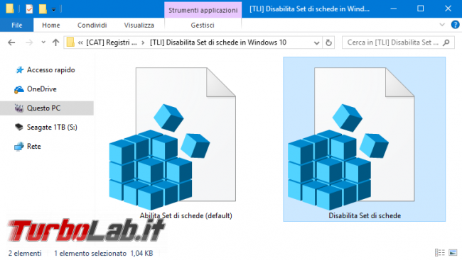 Windows 10: come disattivare rimuovere tab / Set schede programmi (guida)