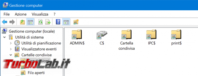 Windows 10: come eliminare condivisioni amministrative (ADMIN$, C$) ed evitare vengano ri-create - zShotVM_1585405386