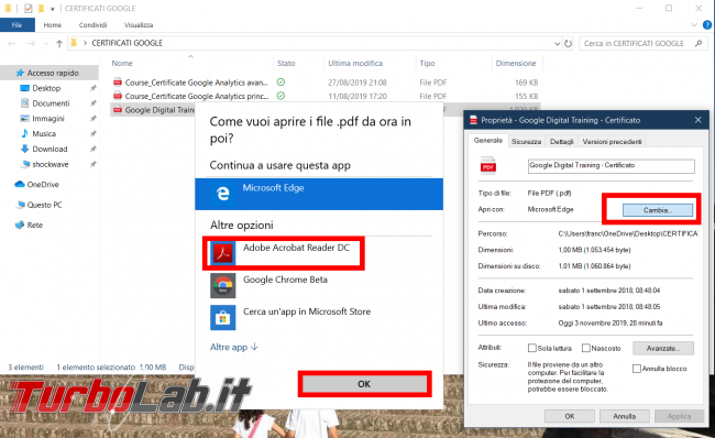 Windows 10: come impostare Adobe Reader (Acrobat) come lettore PDF predefinito