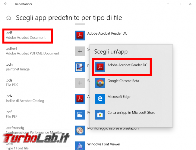 Windows 10: come impostare Adobe Reader (Acrobat) come lettore PDF predefinito - FrShot_1572848530