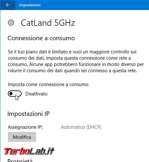 Windows 10: come impostare connessione consumo ridurre giga rete mobile (smartphone tether / router 4G LTE)