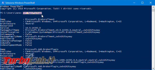 Windows 10: come recuperare versione, PackageFamilyName ed altre informazioni tecniche app UWP installate