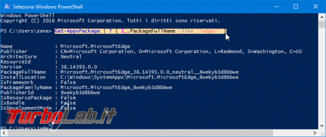 Windows 10: come recuperare versione, PackageFamilyName ed altre informazioni tecniche app UWP installate