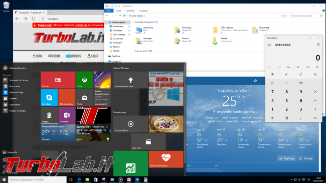 Windows 10, FAQ italiano - risposte veloci domande frequenti - windows 10 desktop
