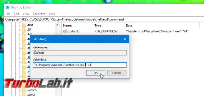 Windows 10, menu &quot;Modifica&quot; file immagine foto (jpeg, png, ...): come modificare programma si apre? (sostituire Paint Photoshop, Gimp, Paint.net altro)