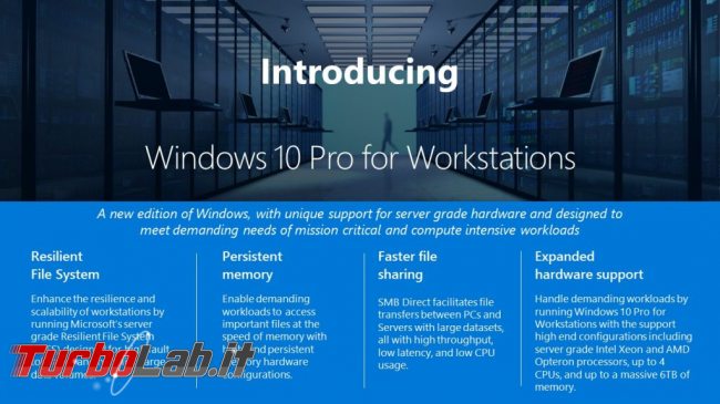 Windows 10 Pro Workstation: cos'è ? Quali funzioni ha? Differenze Workstation Pro? - windows 10 pro per workstation banner microsoft
