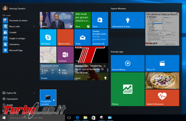 Windows 10, Prompt comandi: accesso negato - come aprire (sempre) &quot;Prompt comandi&quot; Amministratore