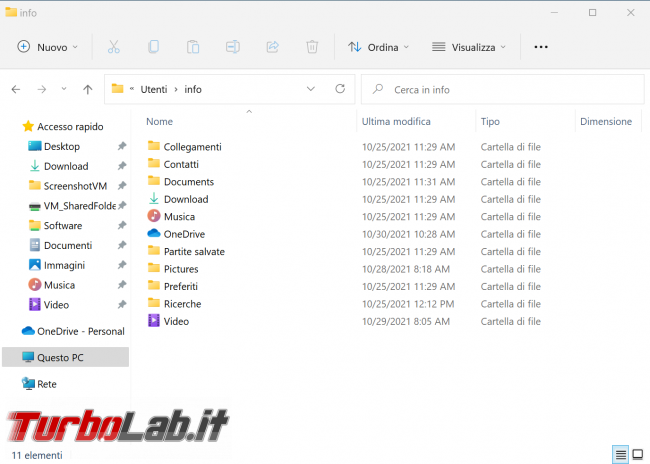 Windows 11: Come attivare Visualizzazione compatta Esplora file ridurre spaziature file cartelle - zShotVM_1635587992