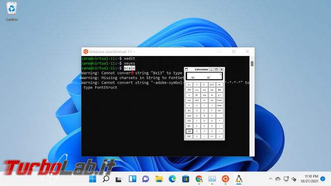 Windows 11: come eseguire programmi Linux interfaccia grafica Sottosistema Windows Linux (WSL WSLg, modo ufficiale) - zShotVM_1635369031