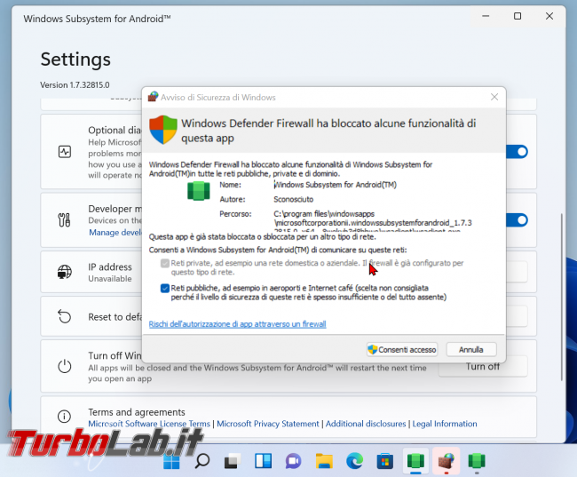 Windows 11: come installare Google Play Store Sottosistema Windows Android (WSA): guida download APK - screen_FRANK_1635791211