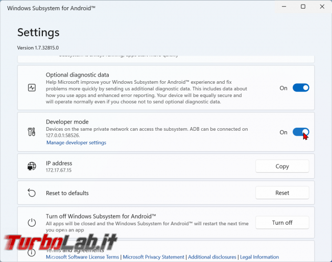 Windows 11: come installare Google Play Store Sottosistema Windows Android (WSA): guida download APK - screen_FRANK_1635791535
