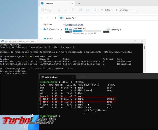 [WINDOWS] Come accedere partizioni formattate btrfs