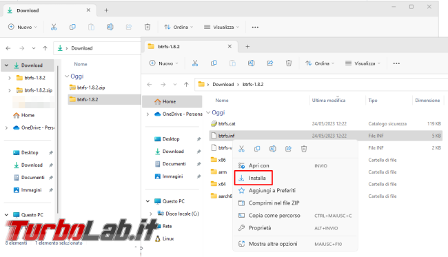 [WINDOWS] Come accedere partizioni formattate btrfs