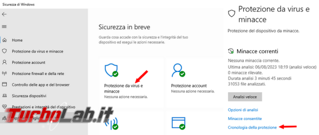 Windows Defender: come eliminare / pulire Cronologia protezione malware/virus