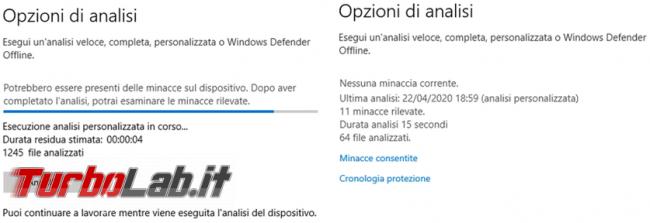 Windows Defender, l’antivirus Windows 10 messo prova TurboLab.it