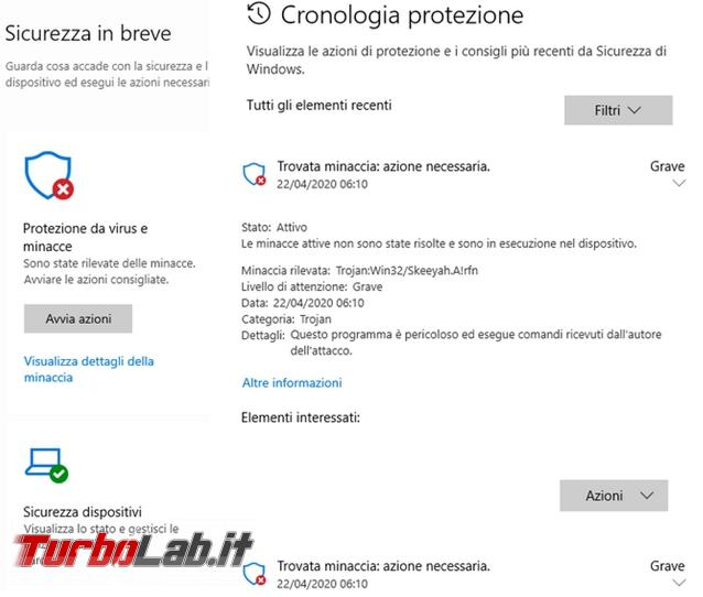 Windows Defender, l’antivirus Windows 10 messo prova TurboLab.it