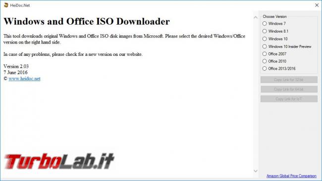 Windows ISO Downloader scarica immagini ISO (ufficiali) Windows 7, Windows 8.1 Windows 10