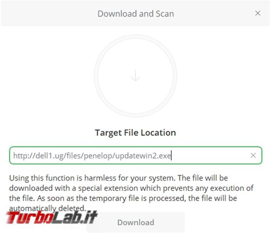 Winja controlla file processi Windows utilizzando VirusTotal.com