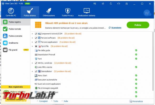 Wise Care 365 ottimizzatore sistema operativo