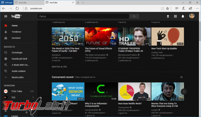 YouTube: come attivare tema scuro/nero (&quot;dark mode&quot;) uso notte