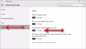 windows 10 impostazioni schermata start