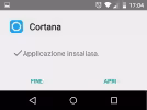 cortana android applicazione installat