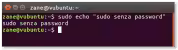 sudo senza password
