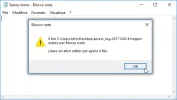 il file è troppo esteso per blocco not