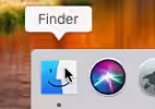 macos apri finder dock