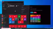 windows 10 scuro rosso