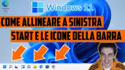 windows 11 allineare a sinistra start e icone barra spotlight