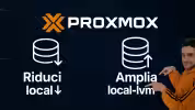 proxmox riduci local espandi local-lvm