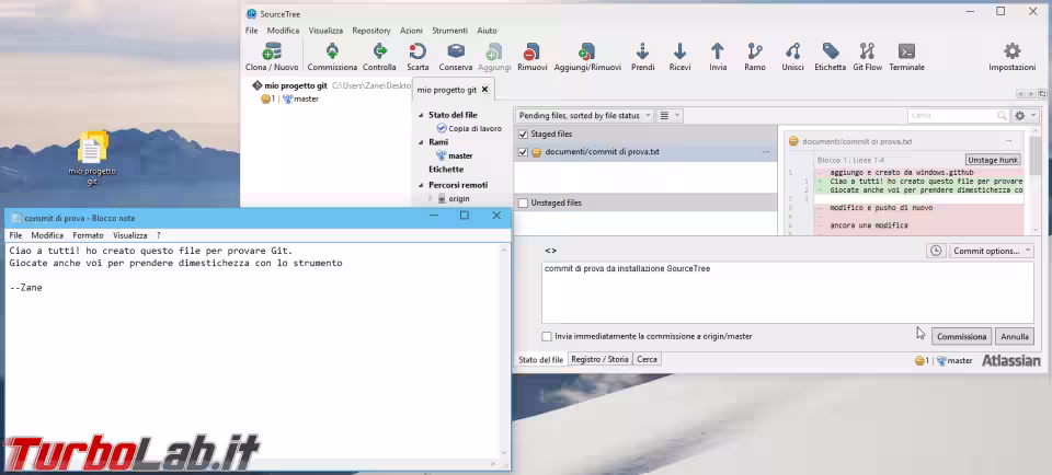 Immagine 8 git sourcetree commit