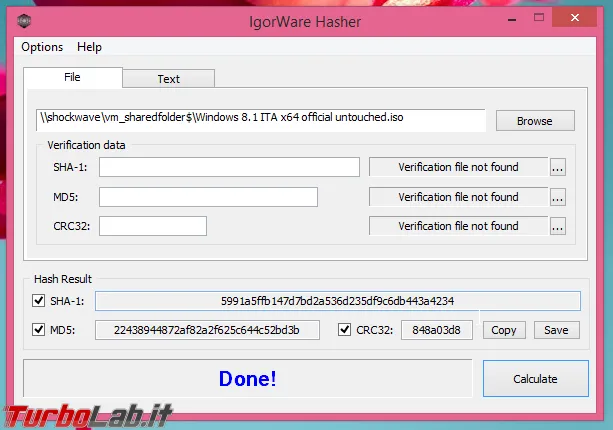 Immagine 5 IgorWare Hasher done calculati Immagine 5 IgorWare Hasher done calculati