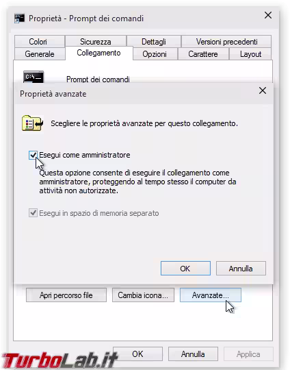 Immagine 5 Proprietà - Prompt dei comandi Immagine 5 Proprietà - Prompt dei comandi