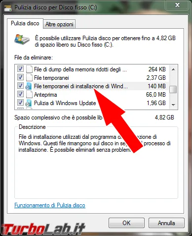 Immagine 3 pulizia disco temporanei installazione windows Immagine 3 pulizia disco temporanei installazione windows