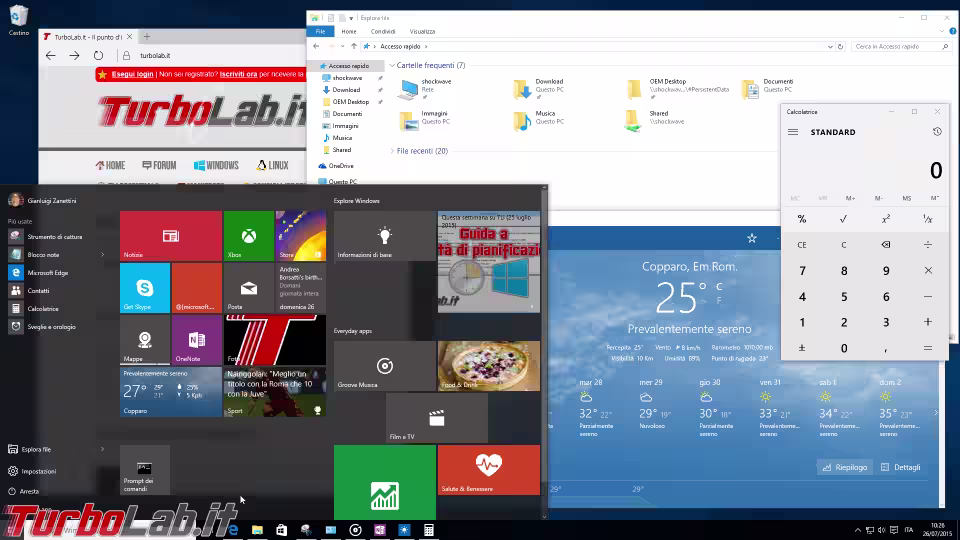 Immagine 2 windows 10 desktop Immagine 2 windows 10 desktop