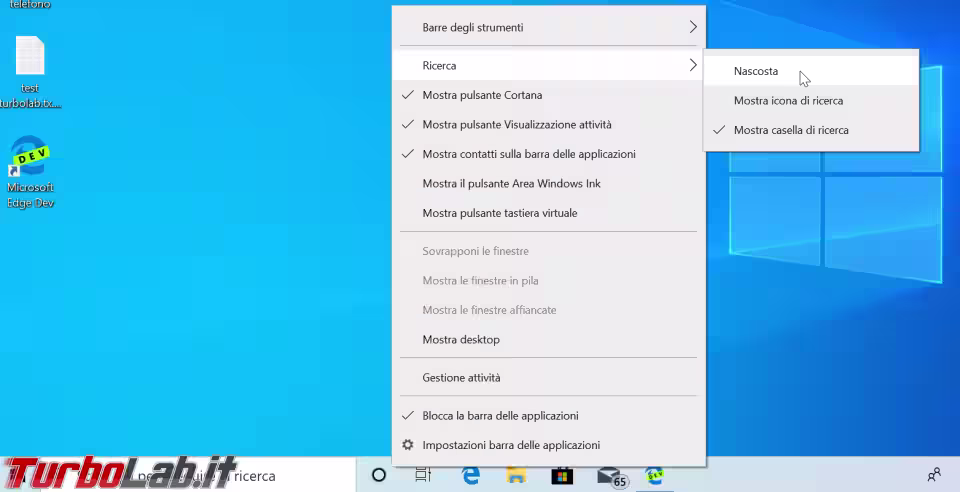 Immagine 3 windows 10 opzioni barra ricerca Immagine 3 windows 10 opzioni barra ricerca