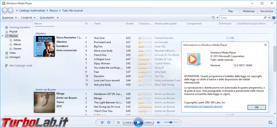 Immagine 9 windows 10 windows media player 12