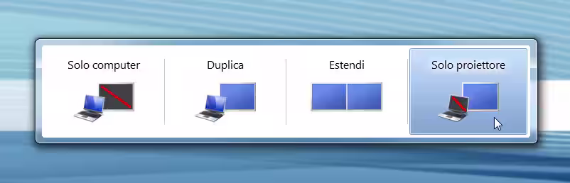 Immagine 3 windows 7 monitor esterno solo proiettore Immagine 3 windows 7 monitor esterno solo proiettore