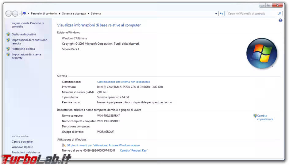 Immagine 5 windows 7 sistem