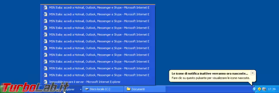 Immagine 13 windows xp barra applicazioni taskbar