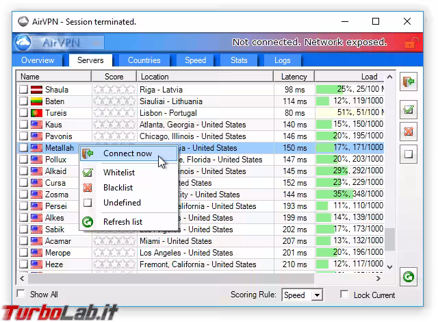 Immagine 12 AirVPN servers