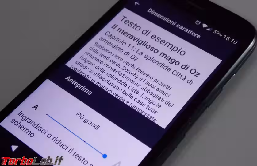 Immagine 4 android testo ingrandimento smartphone hd 720