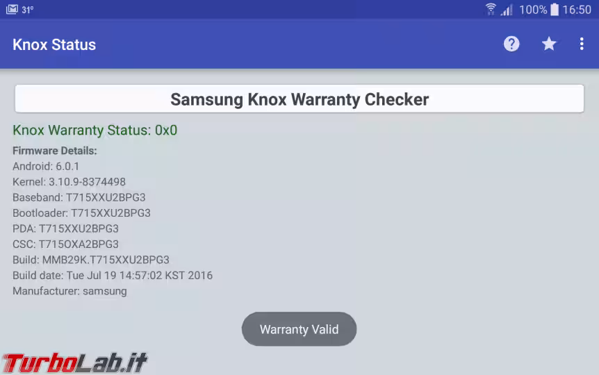 Immagine 2 app KNOX Status Samsu